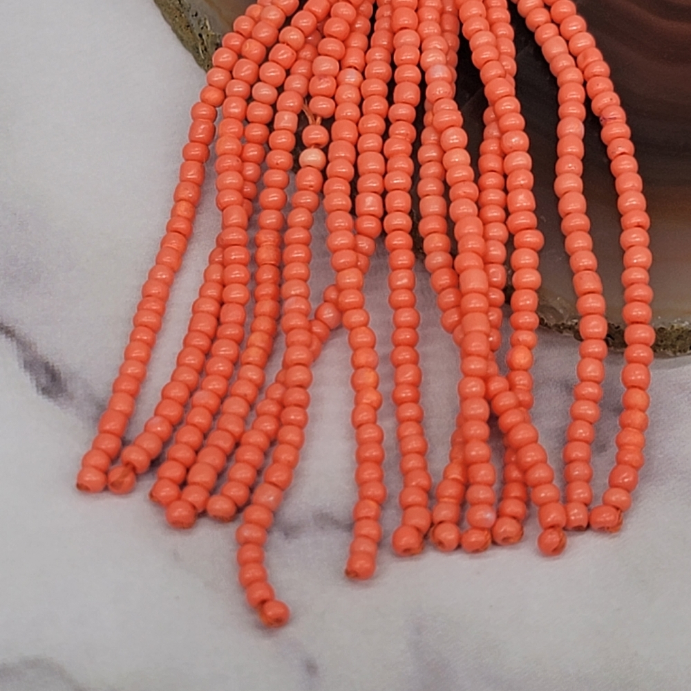 J. Crew Orange Beaded Tassel Earrings - Picture 3 of 7